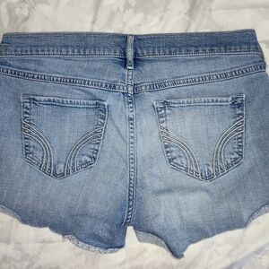 Hollister Blue Jean Shorts Distressed Cut-Offs
